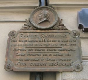 瑞登堡在瑞典斯德哥尔摩家前的纪念牌